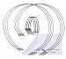 Bundle of 12 Detachable Tether Strings / Lanyards for Stylus Pens. Three different sizes: 4", 12" and 14" - With The Friendly Swede Microfiber Cloth and Retail Packaging