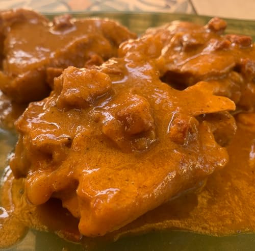 Schweinefüße 610gr (6 Stück). Familiäres, hausgemachtes und handwerkliches Rezept. Schweinefüße in Steinpilzsoße. Originelles Geschenk für alle. 100% Spanien. Geschmorte Schweinefüße.