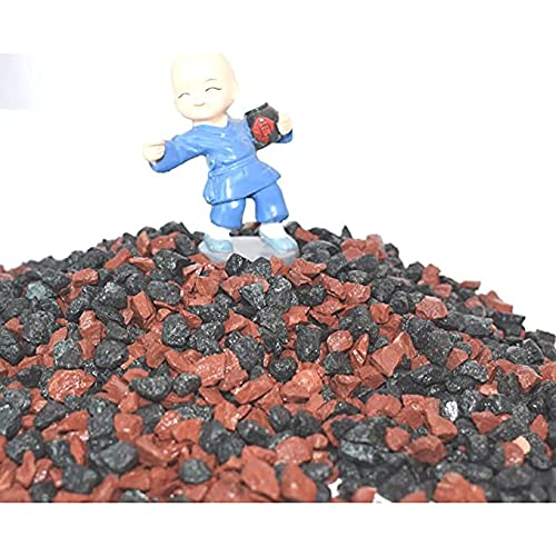 Image of Decorative Stones Marble Chips Pebble Stones for Aquarium Home Garden Indoor & Outdoor Decoration (Black & Brown, 950 gm)