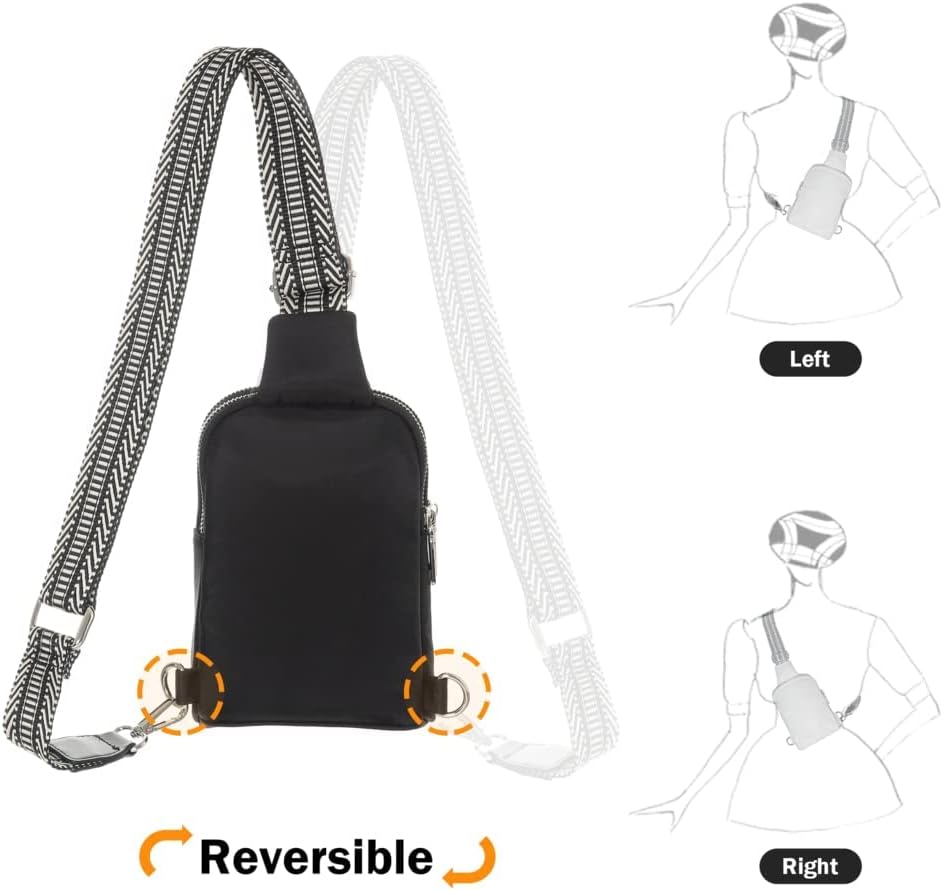 INICAT Nylon Crossbody Sling Bags For Women Small Cross Body Fanny Pack Phone Travel Purses Gifts - Image 9