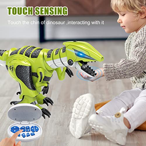 Mostop Rc Robot Dinosaur Toy Interactive Remote Control Robotic Dinosaur With Mist Spraying, Programmable Rc Dinosaur Robot Electronic Dino Toy Walking Dancing Remote Control Toys For Boys Girls… #TOP1