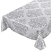 ANRO Mantel de Hule para Mesa (Lavable, 160 x 140 cm), Color Gris Claro, Toalla, 160 x 140cm