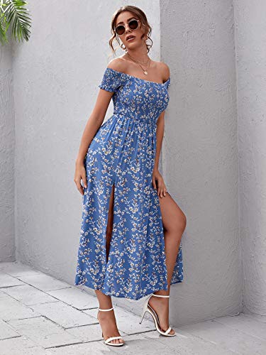 Floerns-Womens-Boho-Floral-Print-Off-Shoulder-Split-Long-A-Line-Dress