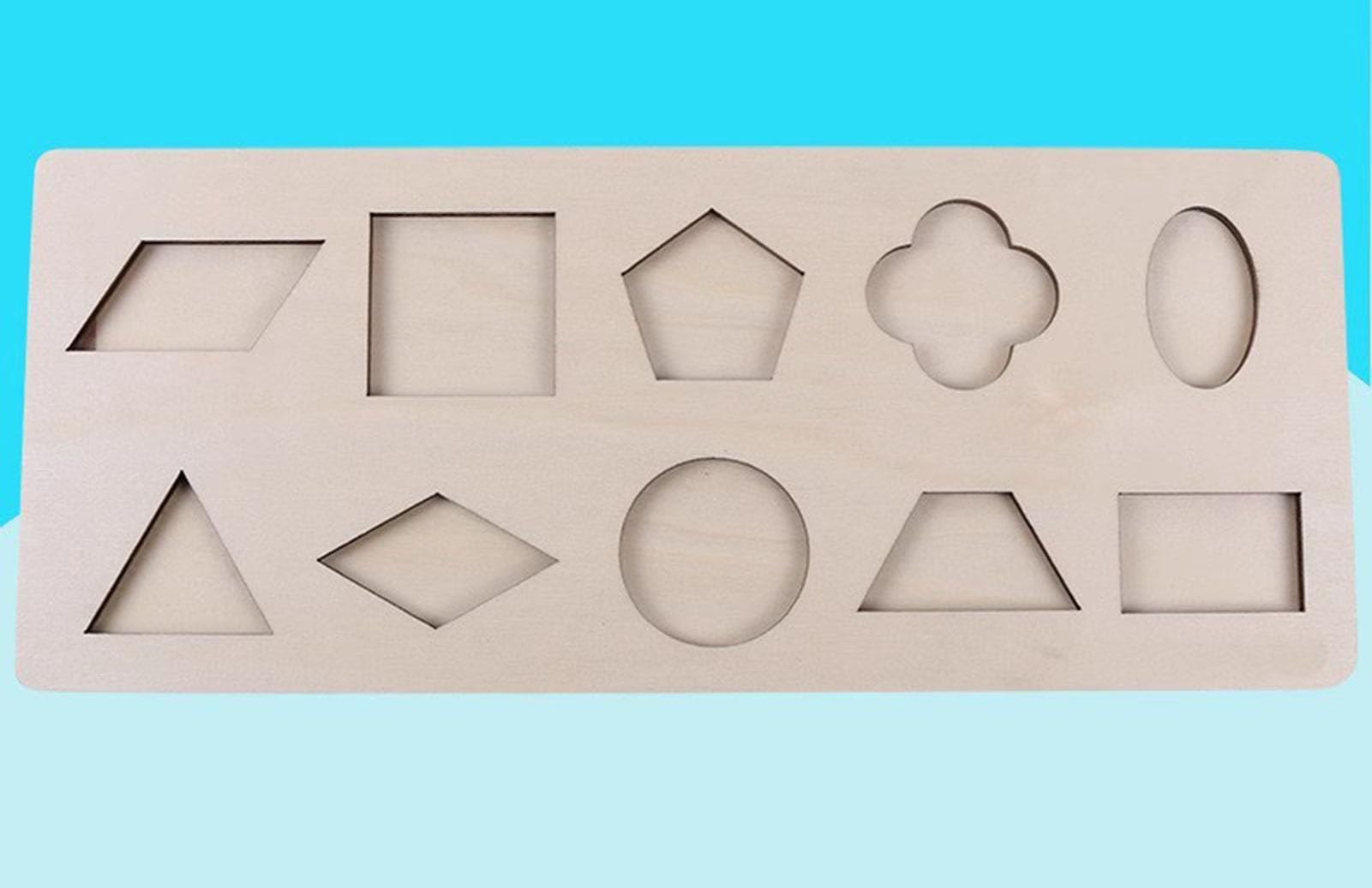 Montessori - Panel geométrico de madera para educación temprana, juguete sensorial para niños pequeños