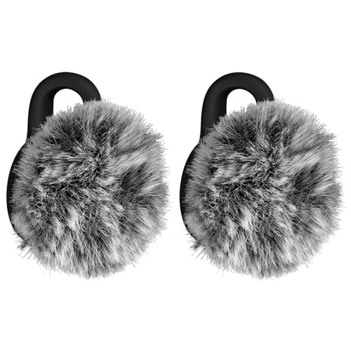 Micro Bonnette Fourrure Pare-brise pour micro sans fil réduction du bruit vent lot de 2