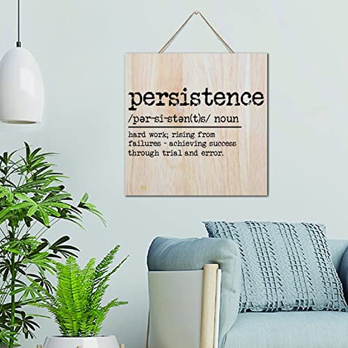 Art mural motivant en bois Persistence tableau chic 30cm