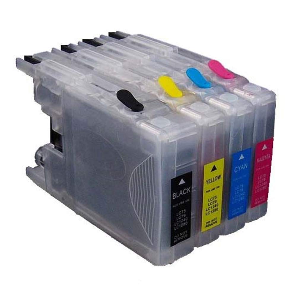 AQree Refillable Cartridge Set for Printers (LC71 LC75) - MFC-J280W MFC-J425W MFC-J430W MFC-J435W MFC-J5910DW MFC-J625DW MFC-J6510DW MFC-J6710DW