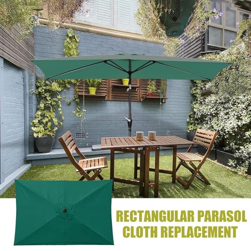 Toldo de repuesto para sombrilla de lona rectangular premium y reforzada para jardín y patio 5