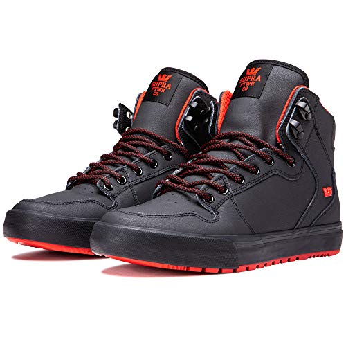 Supra Kids Vaider, Baskets Hautes Mixte Enfant Noir (Black/Risk Red-black-m 53) 33 EU