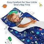 Toddler Nap Mat with Removable Pillow and Plush Blanket - 54" x 33"for Kids Ages 3-6 Years - Soft Kids Sleeping Bag for Toddlers - Roll Up Design Great for Preschool, Daycare - Image 2