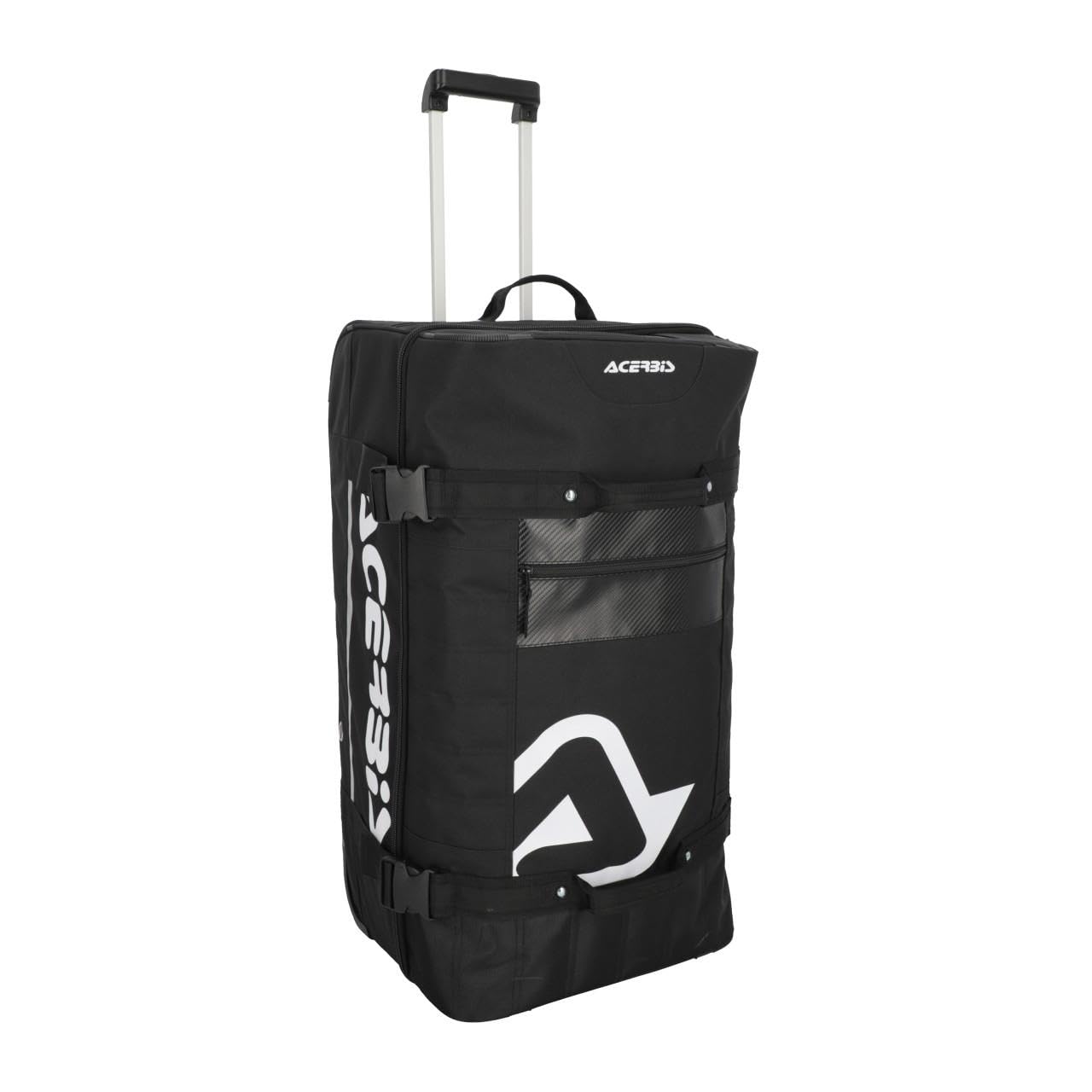 ACERBIS X-TRIP Borsone da Viaggio con Ruote, 105 Litri, 75x40x35 cm, Nero con Logo