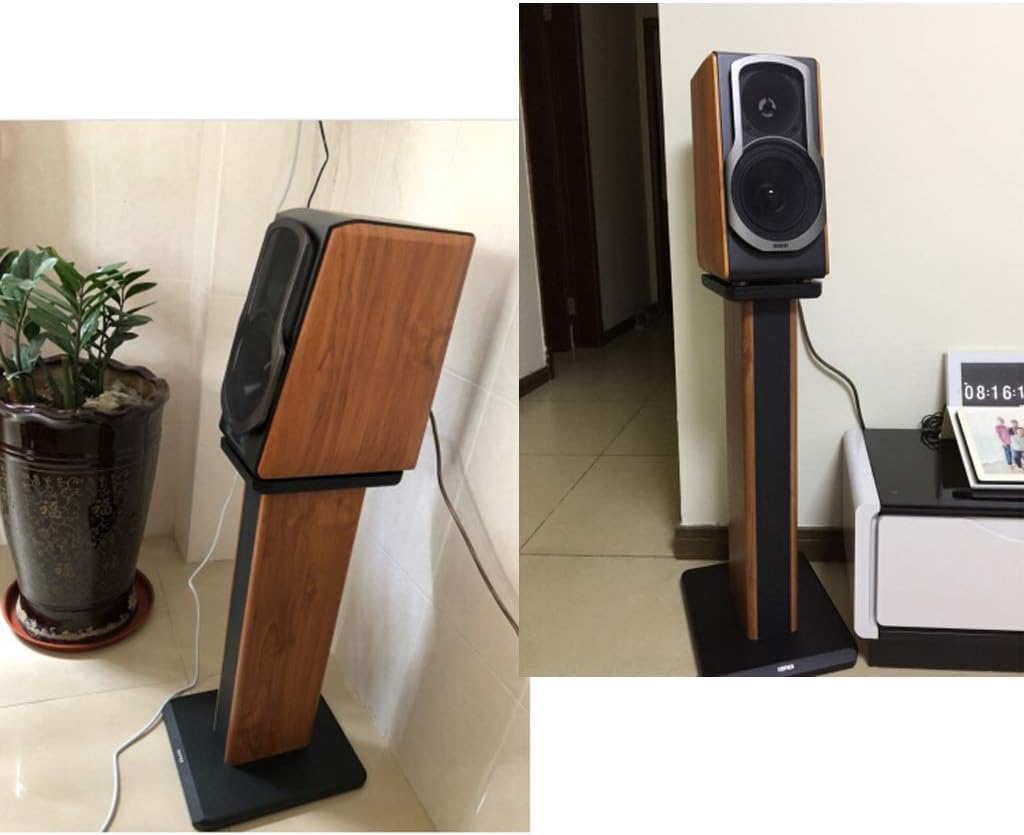 Soportes universales para altavoces independientes, diseño de madera resistente relleno de arena para una mayor estabilidad de audio, ideal para monitores de estudio y altavoces de alta fidelidad