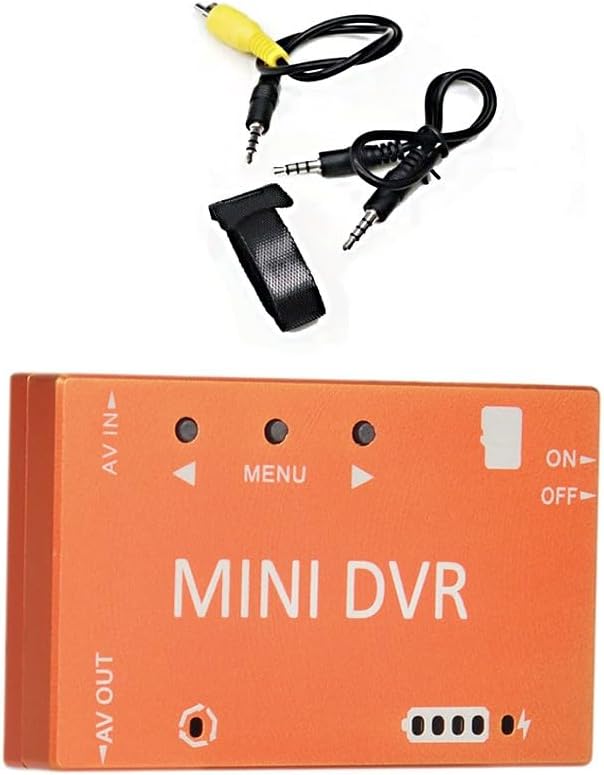2 Set 5.8G FPV Mini DVR Video Recorder Module CVBS Input Orange Aluminum 53x33x9mm 400mAh Battery Support AV Output Playback