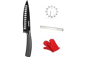 DECO CHEF C77C-6CF2 Classic 6-Inch Chef's Knife Black Bundle