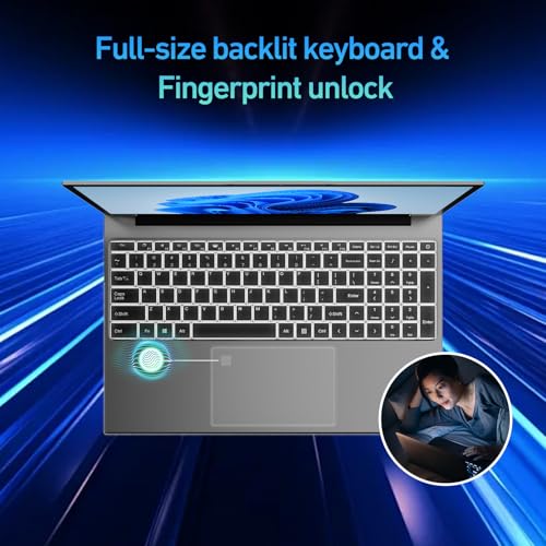 Image of Laptop 15.6 inch Core i7 6600U Laptop Computer 32GB RAM 1TB SSD, FHD 1080P Display, Backlit Keyboard, Fingerprint,USB3.0,WiFi5,Mini HDMI, BT5,Webcam
