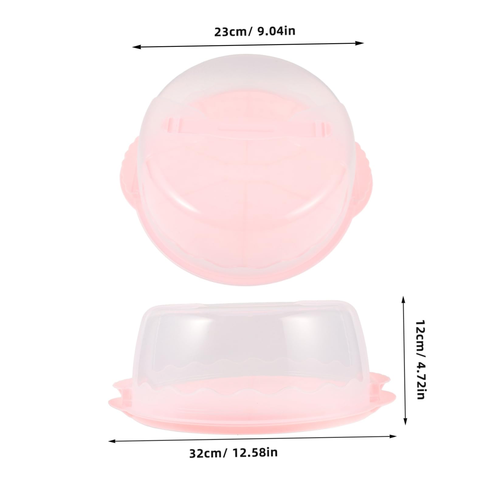 ABOOFAN 2pcs Dessert Carrying Box Cake Carrier Cake Safe Transport Baking Box Pp Plastic Decorative Case