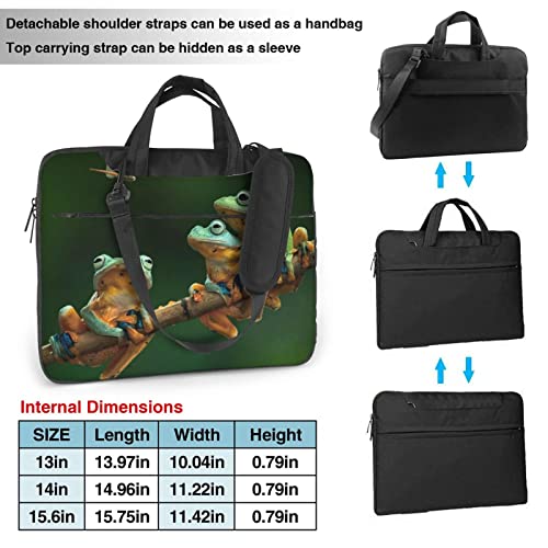 Sac ordinateur 15.6 grenouilles et libellules Debou avec poignée - 3