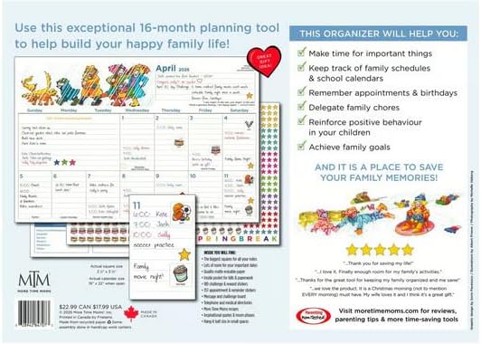 2026 More Time Moms Family ORGANIZER WALL CALENDAR