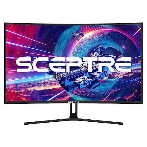 Sceptre 32 Curved Gaming Monitor - 240Hz Overdrive, 165Hz DisplayPort, 144Hz HDMI, AMD FreeSync, Built-in Speakers (C325B-185RD)