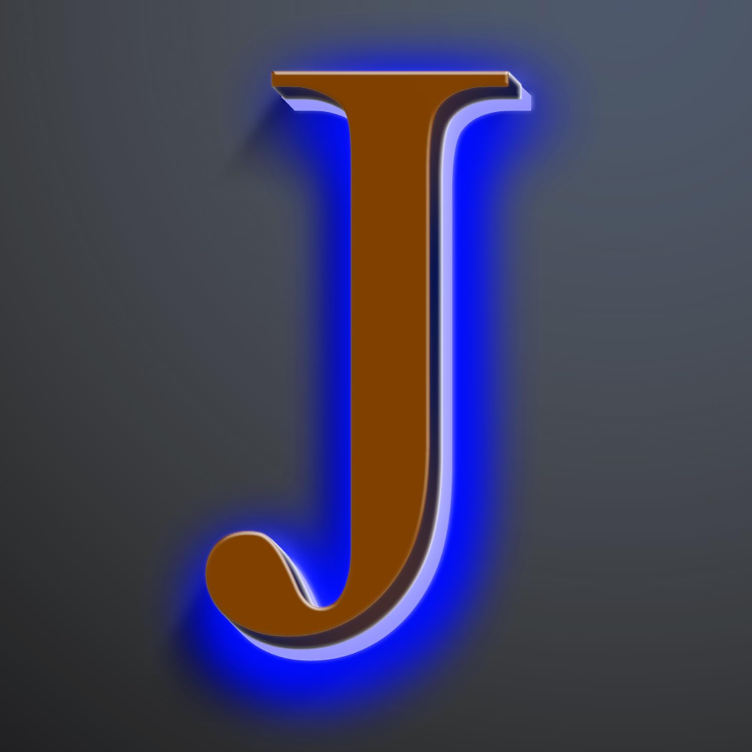 Numeri Civici Retroilluminati A LED Illuminati 14 Pollici, Finitura Marrone, Targa Illuminata Per Indirizzi Illuminati Per Esterni, Numeri Civici Moderni Illuminati, Marrone, Luce Blu