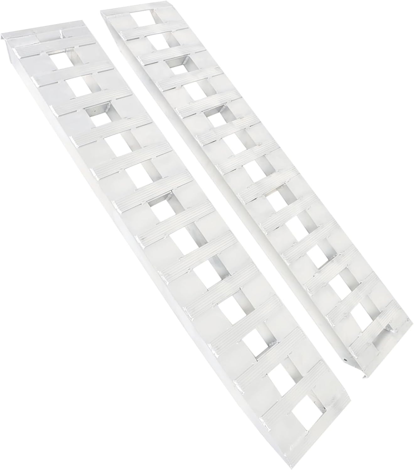 Silscvtt 72 inch X 15 inch 6500LBS Aluminum Trailer Ramps Total Beavertail Hook End 1 Pair 2 Ramps
