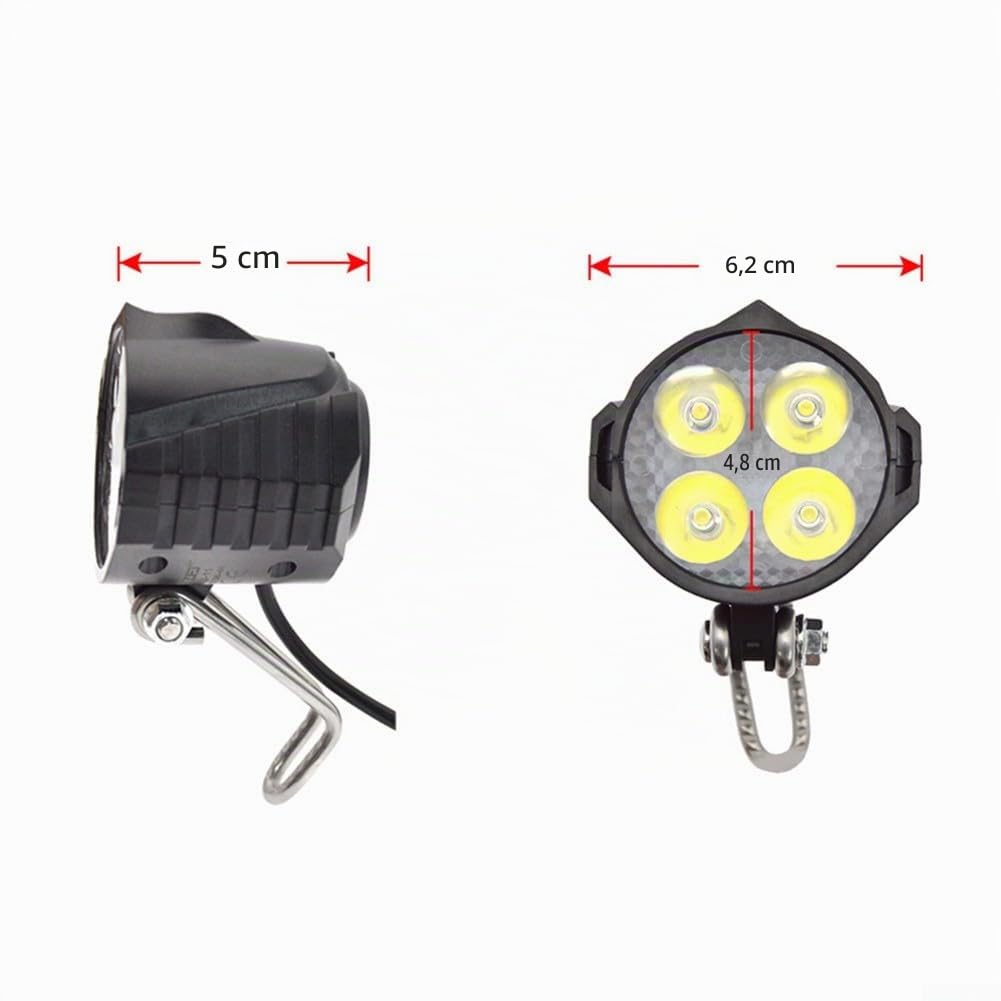 Kit de luces eléctricas para bicicleta, 36 V/48 V, faros traseros para bicicleta eléctrica