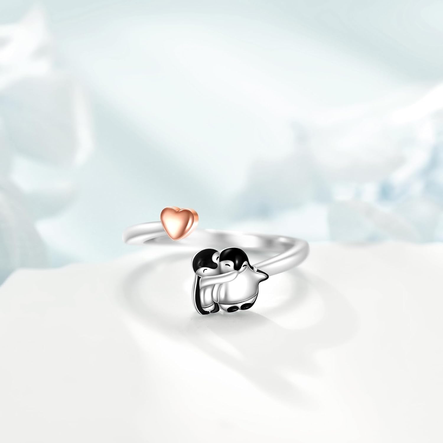 AXELUNA Animal Ring Sterling Silver Cute Jewelry Gift for Women Mother