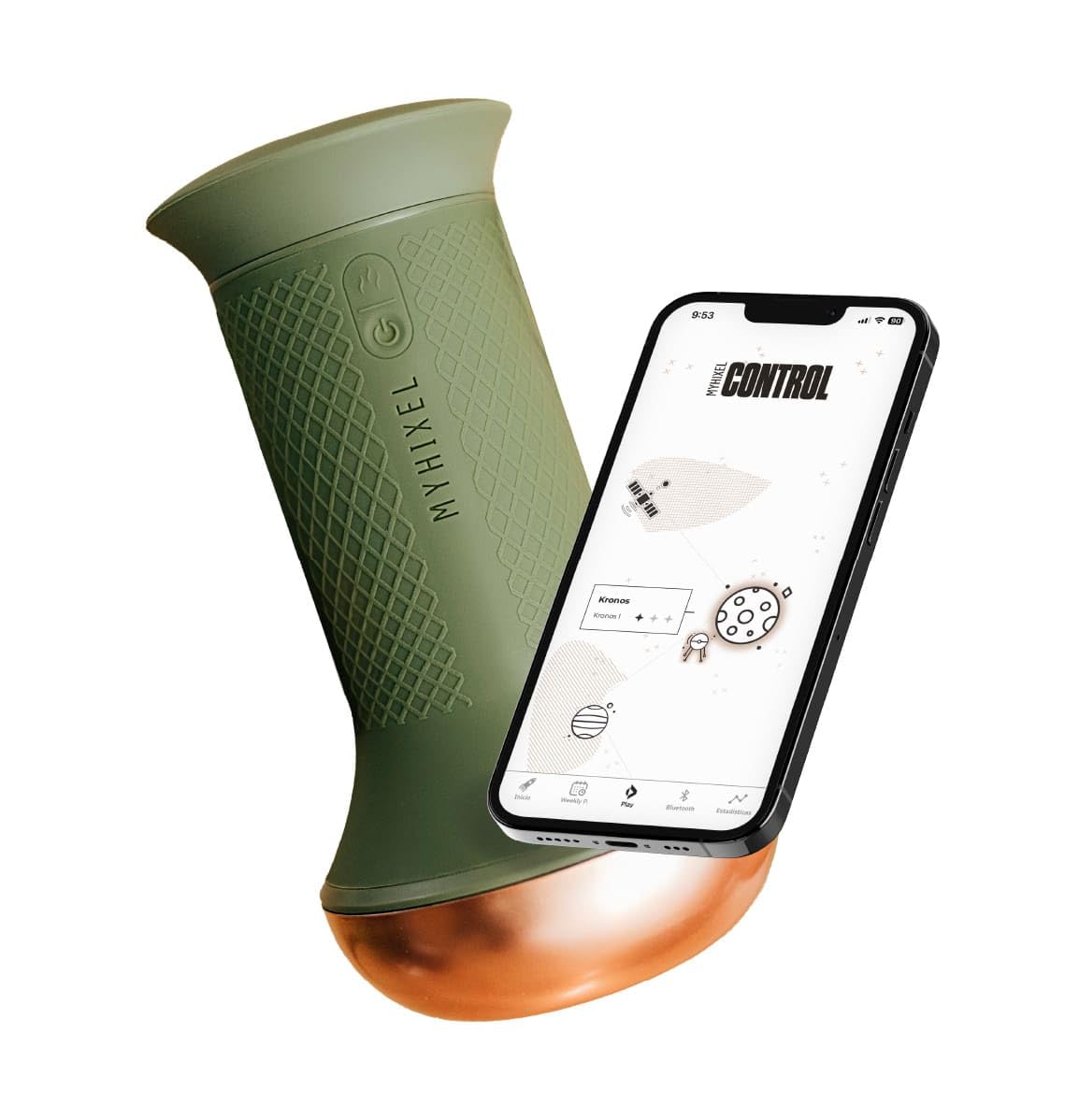 MYHIXEL CONTROL I | Entrenamiento masculino para eyaculación precoz | Dispositivo con app guiada sin fármacos ni sprays | Solución natural y discreta