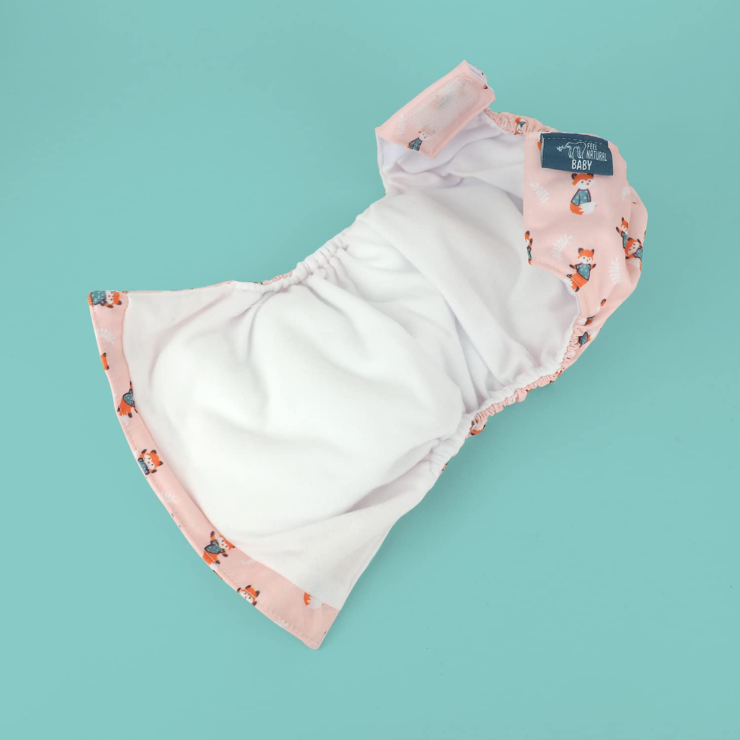 Ophelie Fox - Pannolino lavabile con inserto assorbente cucito per neonati da 3 a 17 kg, protezione impermeabile, per nascita, bambino riutilizzabile, igiene e apprendimento della pulizia