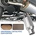 Yeoflagtrade Catalytic Converter 2.25 Inch 2 Pcs, High Flow Universal Catalytic Convert Inlet Outlet 2.25 In, Direct-Fit Catalytic Convertor with O2 Port (EPA Compliant)