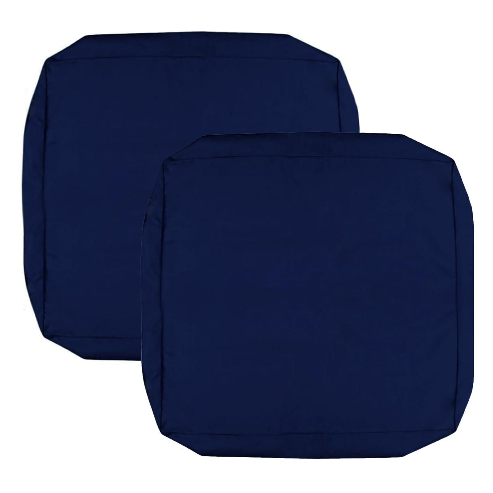 FLYMEI Patio Cushion Covers 28x28x6 Waterproof Outdoor Cushion Cover Replacement 2Packs Outdoor Seat Cushion Slipcover for Rattan Chair Sofa, Navy