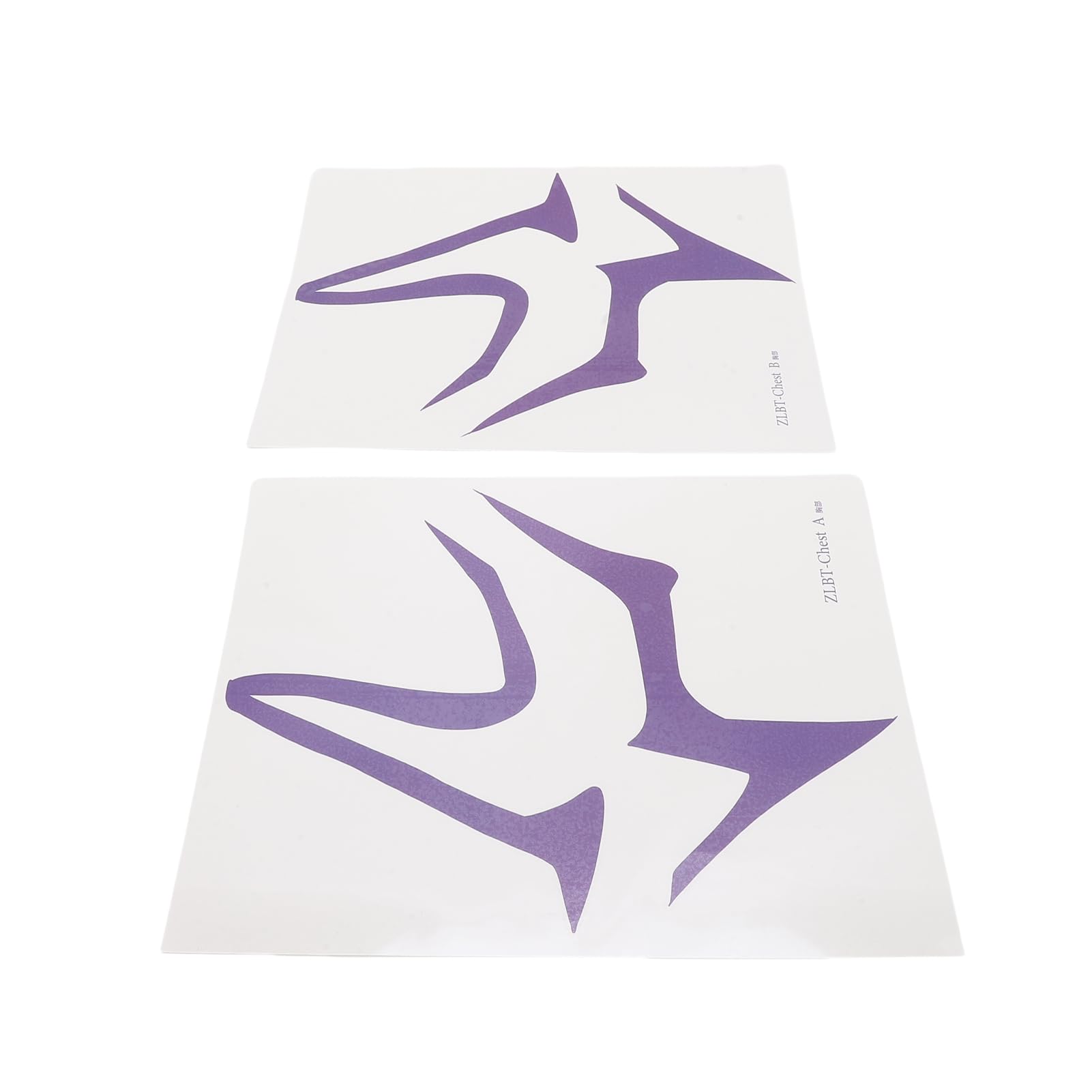YUYTE Tatuaggi Temporanei Kpop, Adesivi Resistenti All'acqua e Al Sudore per Cosplay e Feste, con Opere D'arte Esclusive, Sicuri per Tutti i di Pelle (ZLBT Viola Adesivi sul petto)