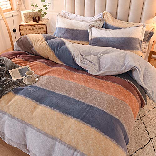 Shinon Funda de edredón de Forro Polar,Franela de Invierno Funda nór