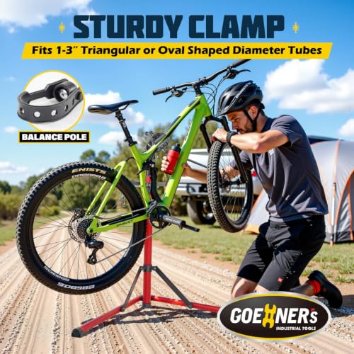 Image of Bike Repair Stand for Maintenance, Heavy Duty Folding 360 Clamp for E-Bike