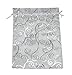 SUNGULF 100pcs 4x6 Inch Flower Vine Design Organza Bags, Drawstring Mesh Pouch Packaging for Wedding Favor Party Jewelry Candy Gift Bag (White Silver)