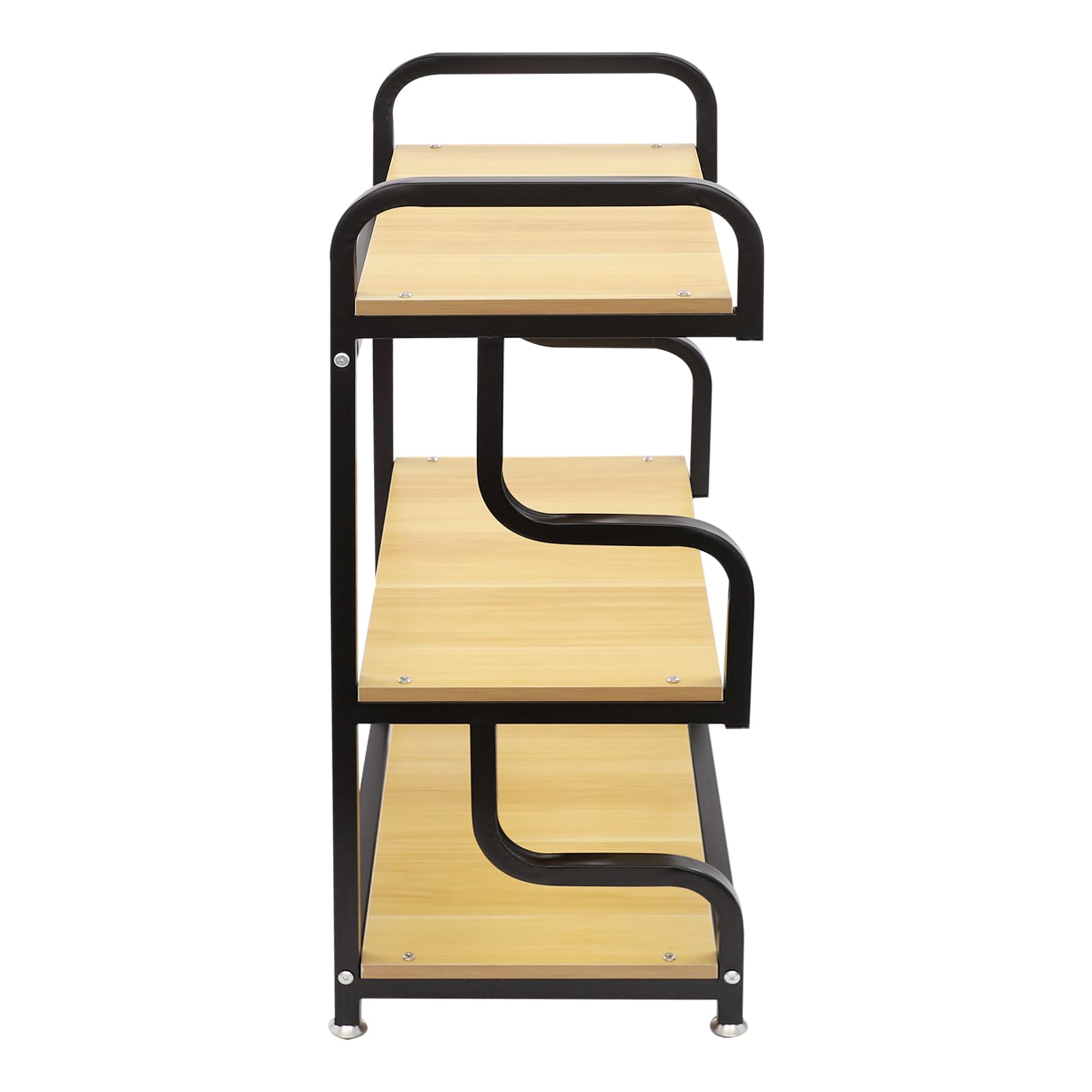 3-stufiger Druckerständer mit Ablage, Robustes Druckerregal, 60x40x94cm Standregal für Büro & Home Office, Hohe Tragfähigkeit bis 20kg pro Ebene, Schwarz