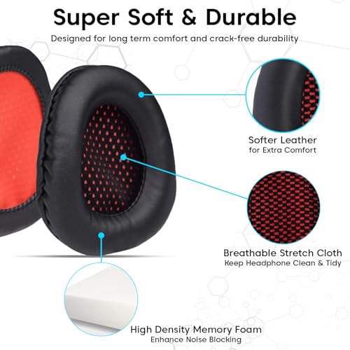 Image of Sounce Replacement Earpad Cushions Compatible with Boat Rockerz 510 Headphones, Premium Soft Protein Leather & High-Density Memory Foam Ear Pads for Long-Lasting Comfort, Noise Isolation (1 Pair)