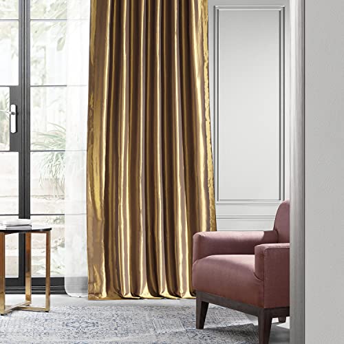 HPD Half Price Drapes Blackout Curtains for Bedroom & Living Room, Faux Silk Taffeta Blackout Curtain 50 X 108 (1 Panel) - Image 2