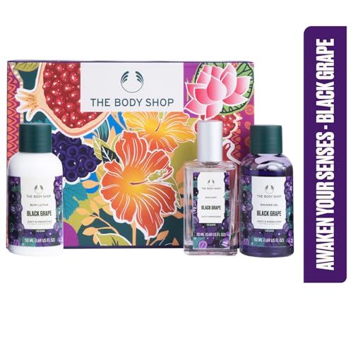 Image of The Body Shop Black Grape Shower Gel, Body Lotion & Body Mist Gift Set