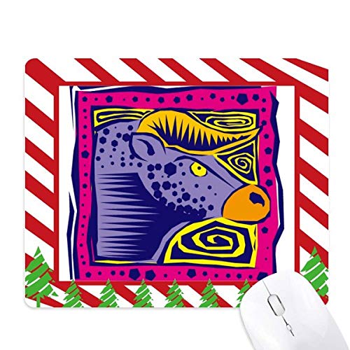 Tapis de souris Taurus avec gravure mexicaine et détails canne de Noël