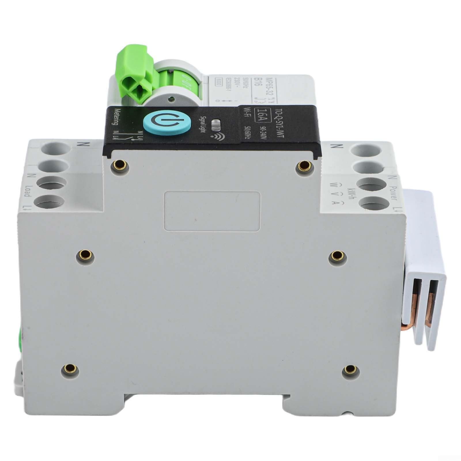 WiFi Smart MCB 16A con contatore per app tuya telecomando WiFi | Controllo remoto tramite app, utilizzabile in tutto il mondo, nessun limite di distanza, compatibile con tuya e Smart Life
