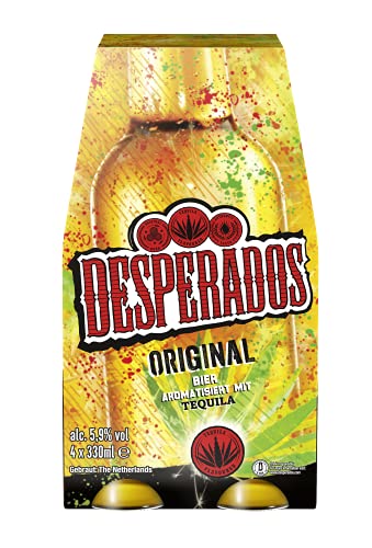 Desperados Original, Biermischgetränk in Flasche, MEHRWEG (4 x 6 x 0.33 l) im Kasten