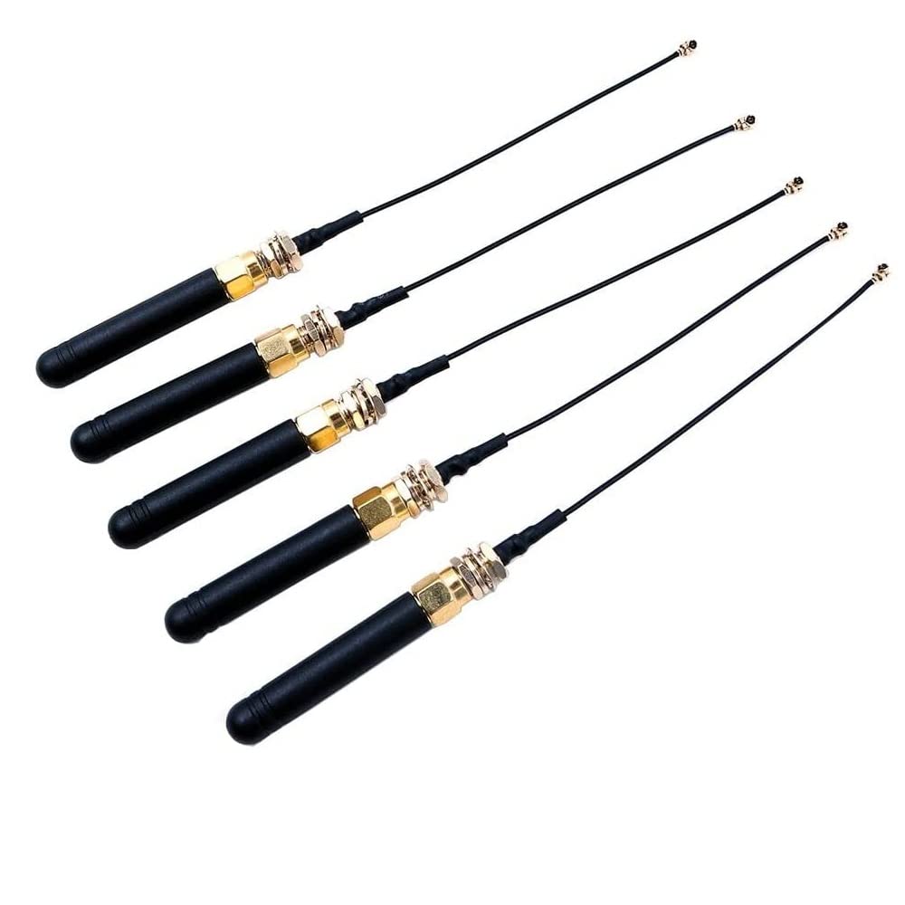 5 Pezzi U.FL IPX a connettore SMA Antenna 868-915 MHz per Scheda Lora Lora32u4 II WiFi Lora32