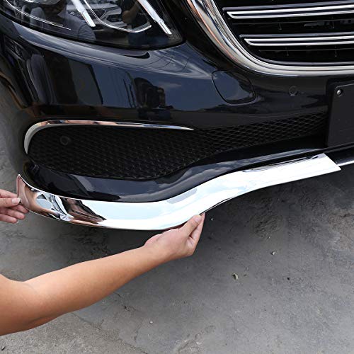 Plaques de pare-chocs avant pour Benz Classe E W213 2016-2019 en ABS chromé style élégant