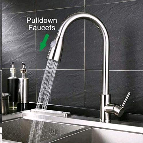 RUBINETTO MISCELATORE LAVELLO ISOLA CUCINA DOCCETTA DOCCIA ESTRAIBILE SATINATO E - Foto 4