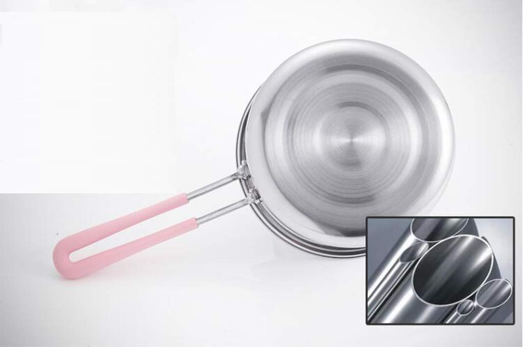 Auflauf Edelstahl Milchtopf Home Multifunktionssuppentopf Mini Baby Babynahrung Ergänzungstopf Induktionsherd Universal mit Deckel Sichere Bratpfanne Bratpfanne