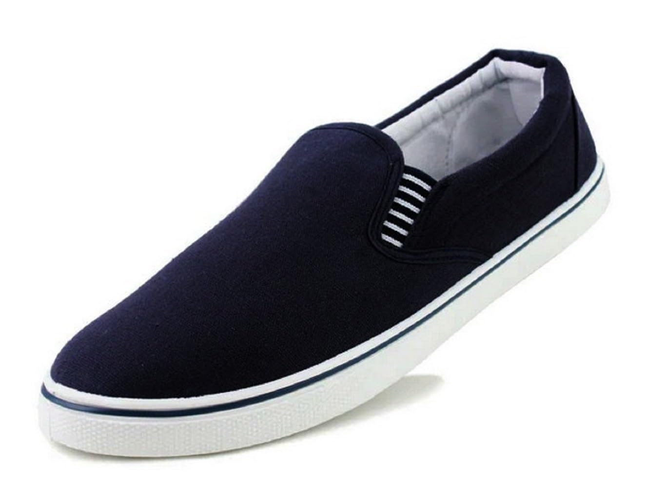 DUNLOPMens Canvas Shoes Slip On Boat Deck Yachting Summer Plimsoll Casual Pumps Trainers