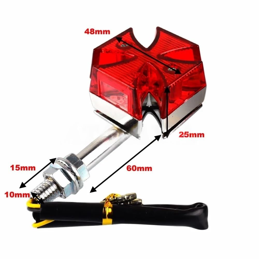 Faro Posteriore Stop Running 2 Pezzi Di Indicatori Direzione A LED Per Moto, A Forma Croce Maltese, Anteriori Per Posteriori, Per Chopper Per Custom