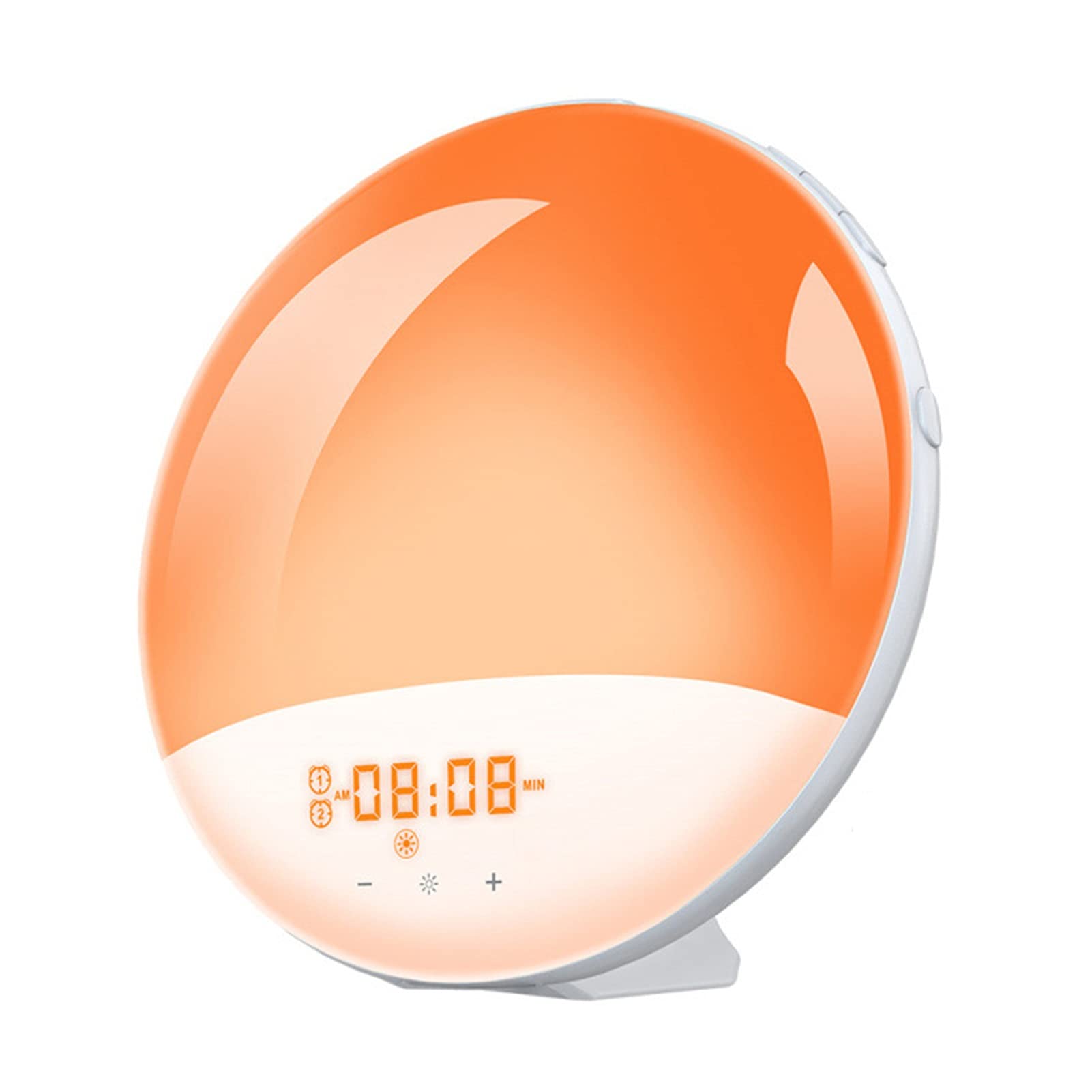 Sveglia con Simulazione Alba/Tramonto, con la Funzione Snooze, Touch Control Wake Up Light, Lampada da Comodino Dimmerabile, 4 Allarmi, 7 Suoni, 20 Luminosità