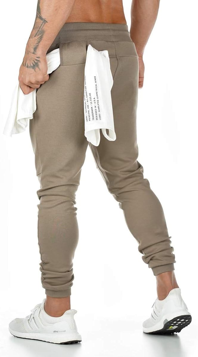 gray khaki joggers